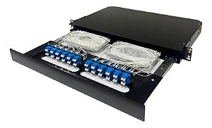 Distribuidor óptico interno articulado (DIO) para 48 fibras 1U/2U rack 19