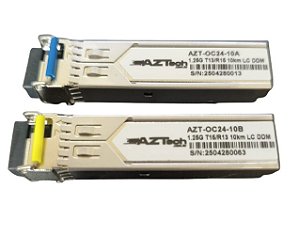 Par GBIC WDM LC 1G 10KM p/ HP Officeconnect/Aruba 1820-1930