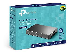 Switch 8 Portas Com 4 Portas Poe Tp-link TL-SF1008P