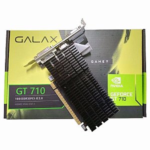 Placa de vídeo - NVIDIA GeForce GT 710 (1GB / PCI-E) - Galax - 71GGF4DC00WG  - waz