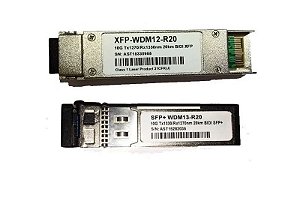 Kit Módulos GBIC SFP+ e XFP 10G 20KM 1FO Bidirecional  XFP 1330 / 1270 LC Simplex