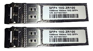 Par Módulos Gbic Sfp+ 10g 100km Lc Dom 1550nm Duplex Zr100