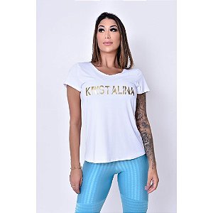 Blusa Mullet Branca Kristalina