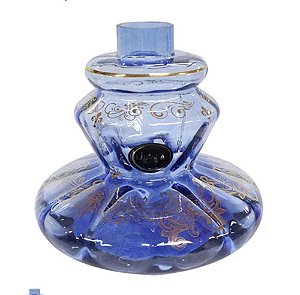 VASO LUNA BIG DRESS GOLD AZUL