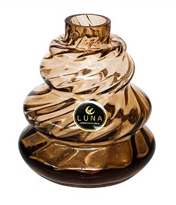 VASO BASE LUNA TOWER TWIST MARROM