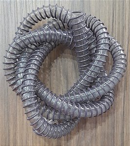 MANGUEIRA PLASTICA HELIX TRANSPARENTE ROSA