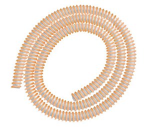 MANGUEIRA SILICONE HELIX DOURADO/BRANCO
