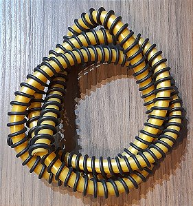 MANGUEIRA SILICONE HELIX DOURADO/PRETO
