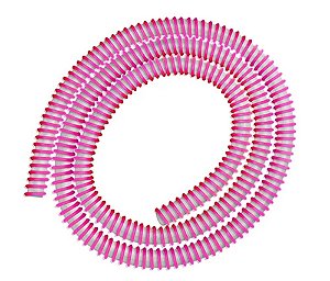 MANGUEIRA SILICONE HELIX ROSA/BRANCO