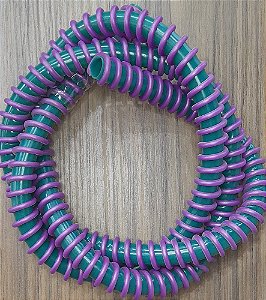 MANGUEIRA SILICONE HELIX ROXO/VERDE