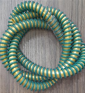MANGUEIRA SILICONE HELIX VERDE/DOURADO