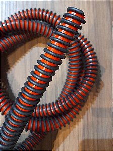 MANGUEIRA SILICONE HELIX VERMELHO/PRETO
