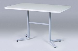 Mesa de refeitório 6 lugares 1,80x80 Branco/Cinza