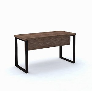 Mesa reta de trabalho 90x60 para escritório tampo 40mm pé tubular