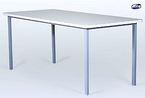 Mesa de refeitório 4 lugares 1,20x80 Branco/Cinza