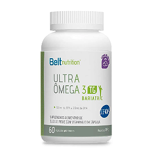 Belt Ultra Ômega 3 TG Bariatric - 755mg EPA e 510mg DHA 60 capsulas - Selo IFOS - Belt nutrition