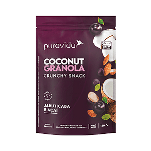 Coconut Granola Sabor Jabuticaba e Açai 180g - Pura vida