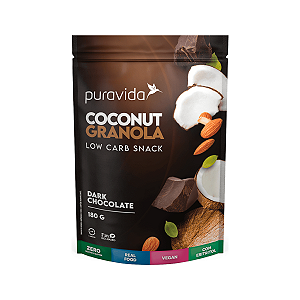 Coconut Granola Sabor Dark Chocolate 180g - Pura vida