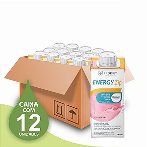 Energyzip - Morango – 200 ML - Prodiet - Caixa com 12 unidades