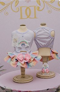 Vestido Arco Iris Branco Dudog