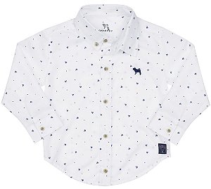 Camisa Social estampada com Mini Print Folhas - Charpey