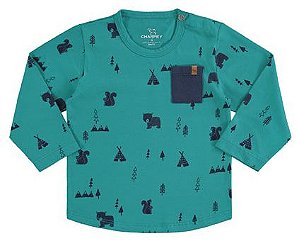 Camiseta Nordic manga longa verde - Charpey