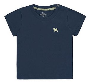 Camiseta em malha marinho -  Charpey