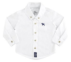 Camisa social em tricoline branca -  Charpey