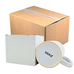 Caneca Branca 325ml com Caixinha - Deko - 36 Unidades