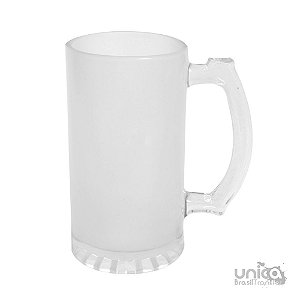 Caneca de Chopp em Vidro Jateado para Sublimação - 475ml