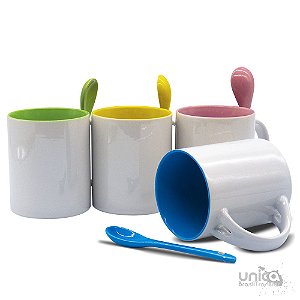 Caneca Reta Com Colher