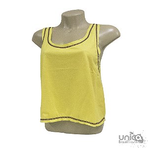 Cropped Poliester - Amarelo