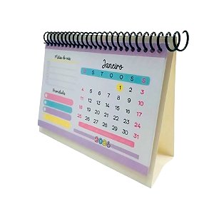 Calendário de Mesa Cartonado - Horizontal para sublimação