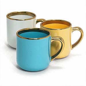 Caneca Imperial Borda E Alça Cromada - 400ml