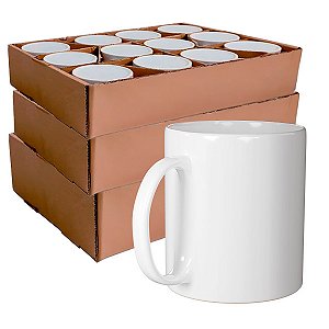 Caneca Branca 325ml - Live - Caixa com 36 Unidades