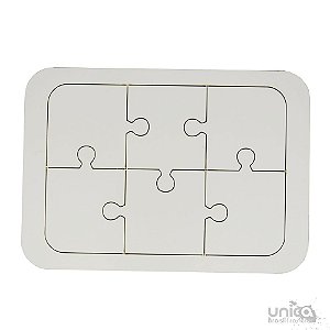 Jogo Quebra Cabeça Tabuleiro Mdf 30x21cm 12 Peças