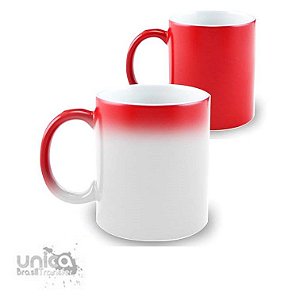 Caneca Magica Vermelha Semi Brilho 325ml