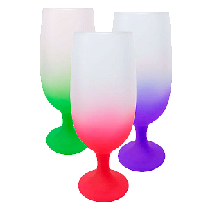 Taça Floripa em Vidro Jateado Degrade 325 ml