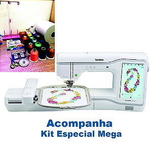 Máquina de Bordado Brother BP3600 Área 24x36 cm com Kit Especial Mega