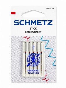 Agulha Schmetz Embroidery 75/11 para Máquinas de Costura Doméstica