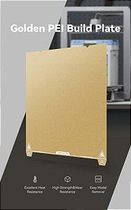 Mesa PEI  315 x 310mm K1 Max  Magnética Dourada Texturizada (4004090133)