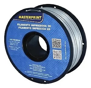 Filamento Masterprint ABS 1kg 1,75 Prata