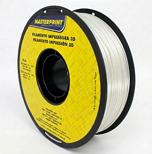 Filamento Masterprint PLA 1kg 1,75 Branco Silk (perola)