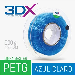 Filamento PETG 500g 1,75 Azul Claro Translucido