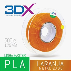 Filamento PLA HT 500g 1,75 Laranja Metal