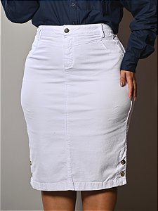 Saia Brim Plus Size Branca Anagrom Ref.256P