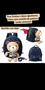 Mochila urso com cinto guia.