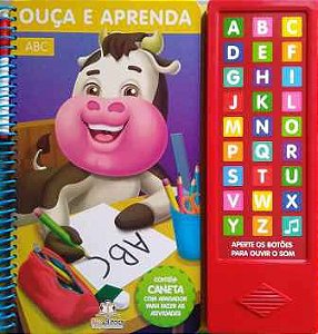 LIVRO Ouça e Aprenda ABC Livro de atividade com som, caneta e apagador!