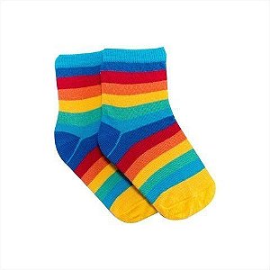 MEIA SOQUETE ARCO - IRIS - unissex  SOLADO ANTIDERRAPANTE