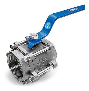 Válvula Esfera Tripartida A / C Rosca 3/4 Bsp Cl 300lbs Mga